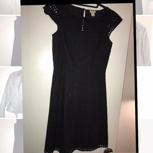 J crew black eyelet dress